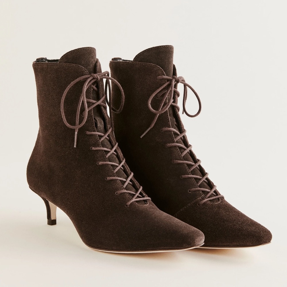 Reformation Suede Kittie Boots 7.5 NWT